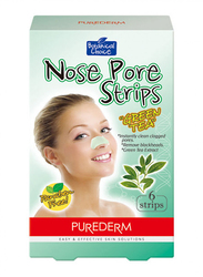 Purederm Green Tea Botanical Choice Nose Pore Strips, 6 Strips