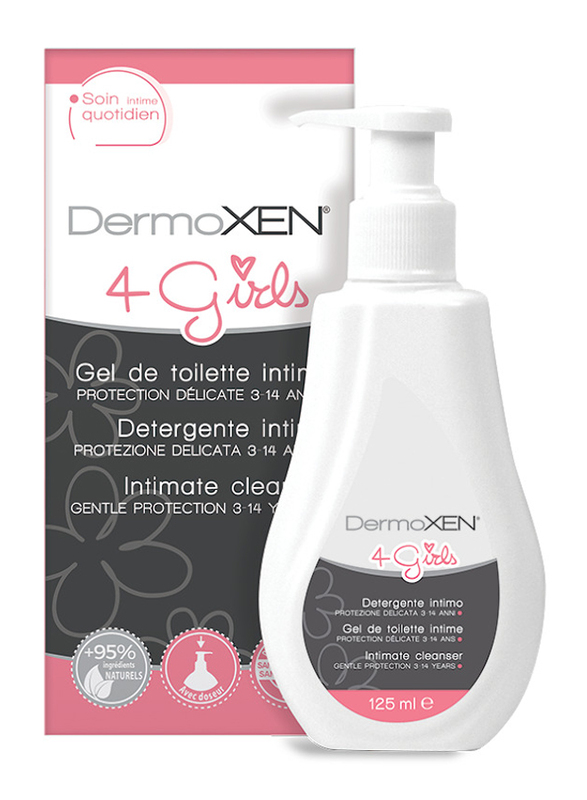 DermoXEN 4Girls Intimate Wash Cleanser for Girls, 125ml