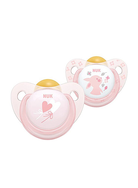 

Nuk Trendline Soother, 0-6 Months, 2 Piece, Baby Rose