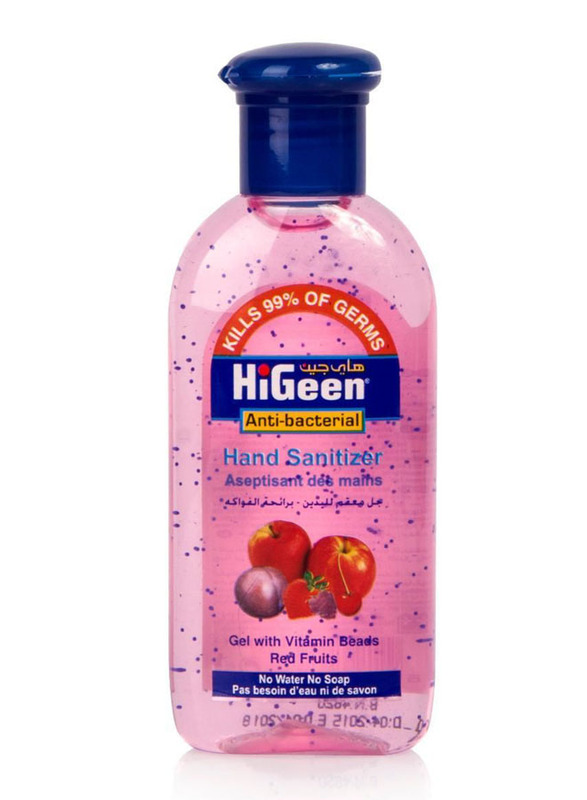 HiGeen Vitamin Beads Red Fruits Anti-Bacterial Hand Sanitizer Gel, 110ml