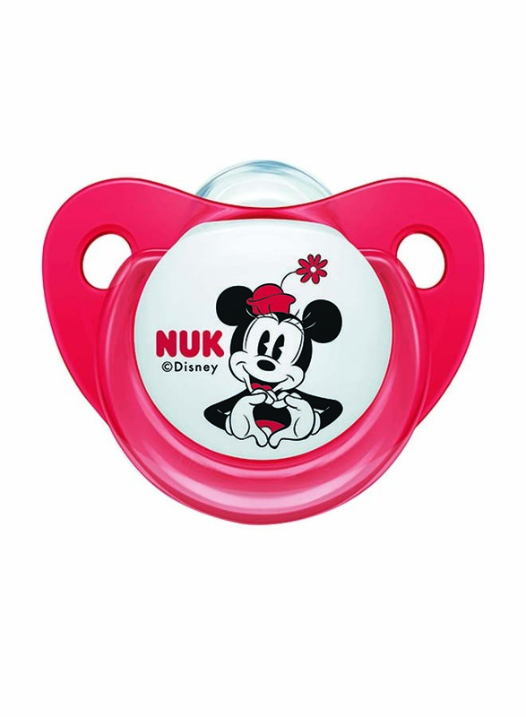 Nuk Disney Mickey Trendline Silcone Soother, 0-6 Months, 2 Piece, Red