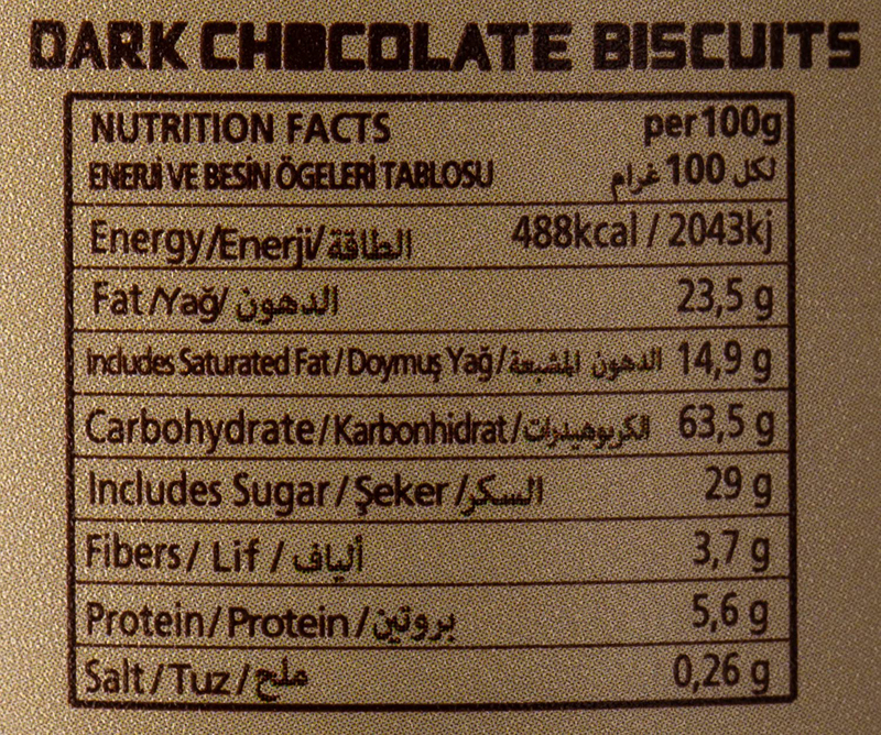 Elit Milo Dark Chocolate Biscuits Cups, 125g