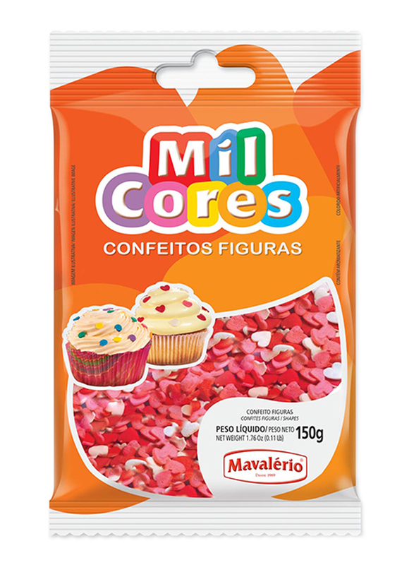 Mavalerio Mil Cores Confectionery Heart Shape, 150g