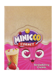 ANL Minicco Cornet Cream With Strawberry, 12 Pieces