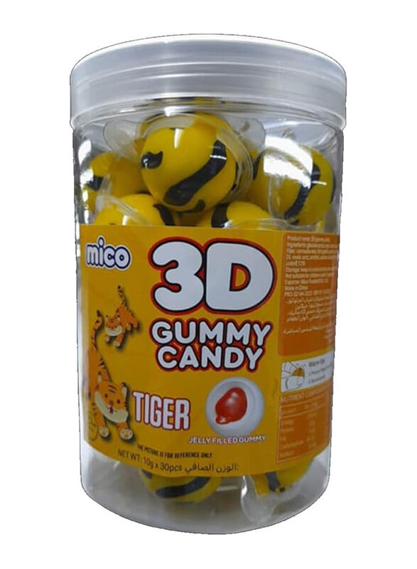 

Mico 3D Tiger Gummy Candy, 10g x 30