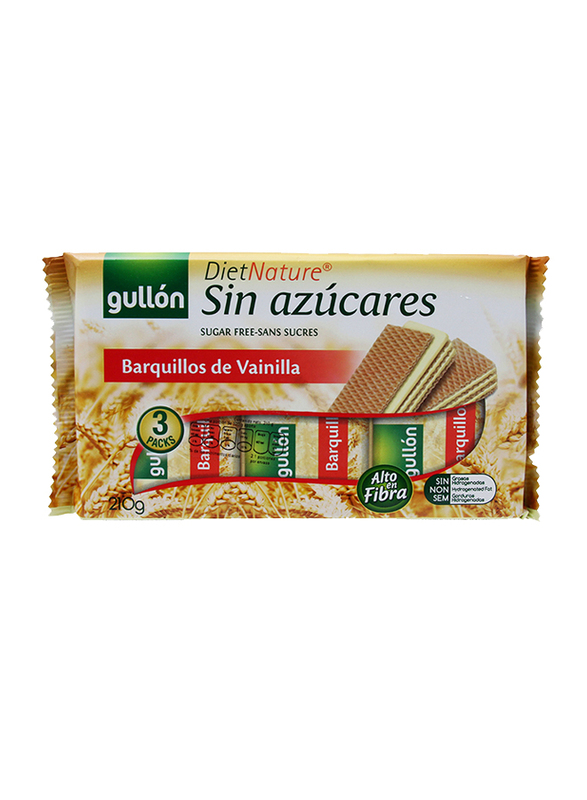 Gullon Barquillos De Vanilla Sugar Free Wafers, 210g