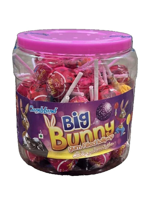 

Candyland Big Bunny Gum Filled Lollipop Jar, 750g