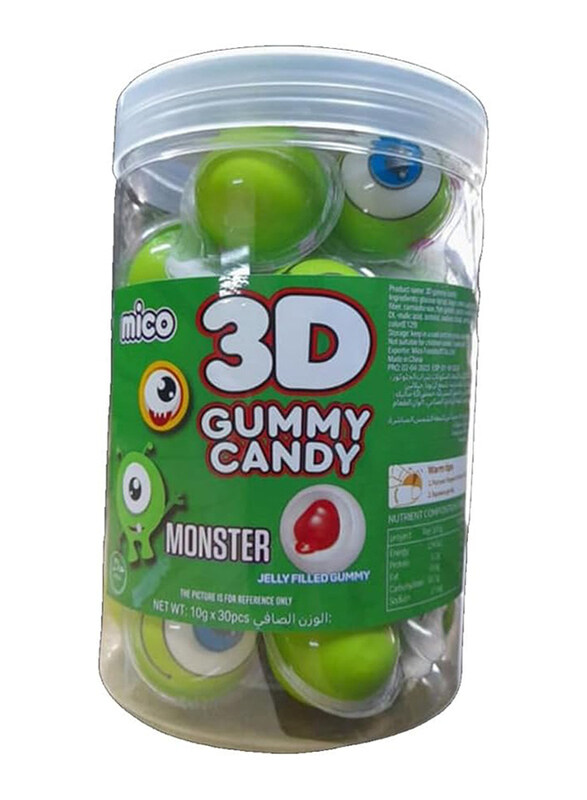 

Mico 3D Monster Gummy Candy, 10g x 30