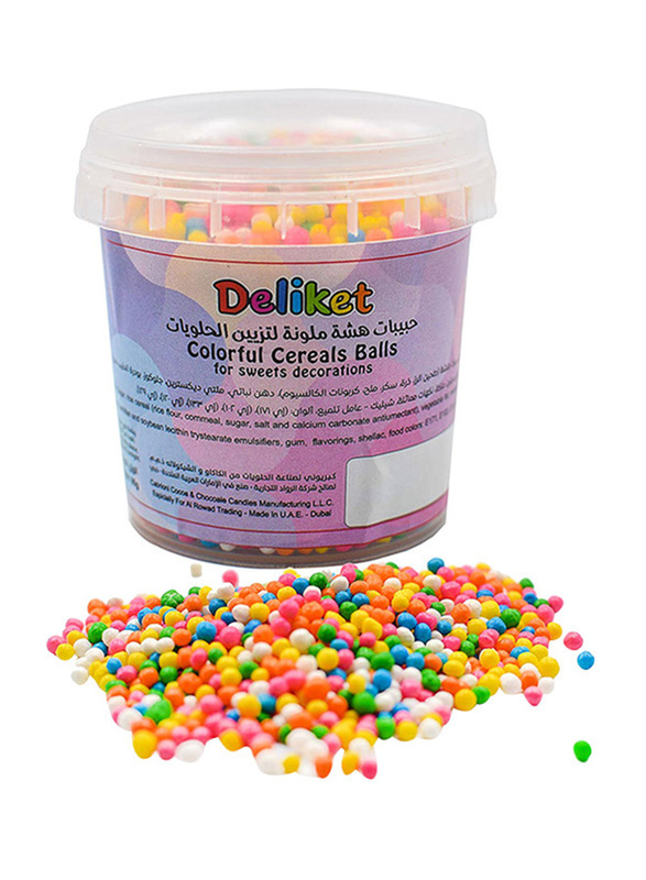 Deliket Colourful Cereal Sprinkles Balls for Decorative Sweets, 90g