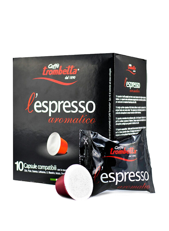 

Caffe Trombetta L'Espresso Aromatico Box Coffee, 10 Capsules, 55g