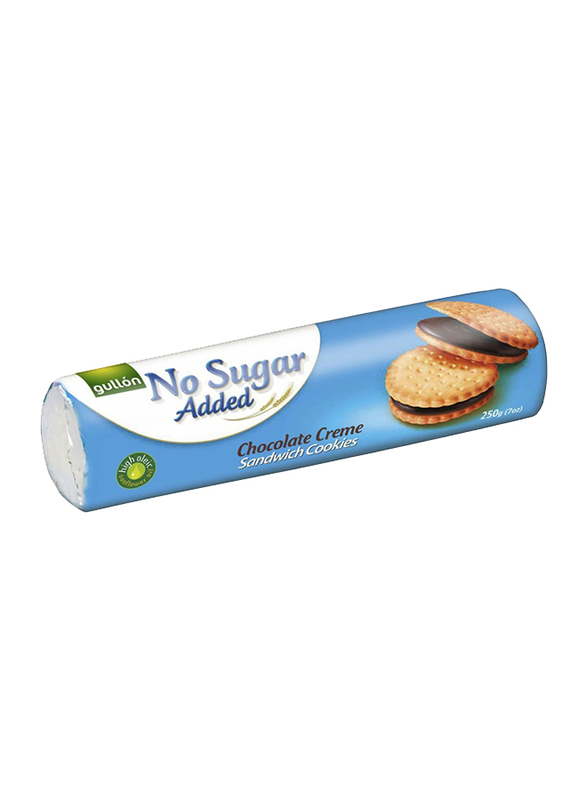Gullon No Added Sugar Chocolate Cream Sandwich Biscuits, 250g