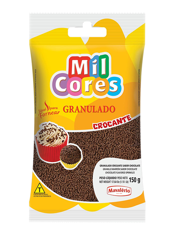 Mavalerio Mil Cores Chocolate Flavored Hard Sprinkles, 150g