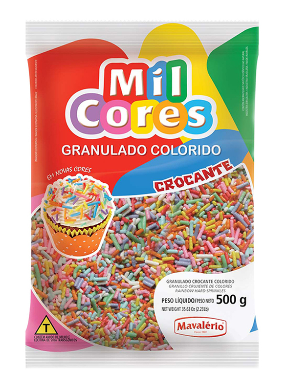 Mavalerio Mil Cores Rainbow Hard Sprinkles, 500g