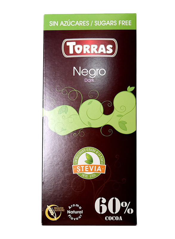 Torras Sugar Free Dark Chocolate Tablet Bar, 100g