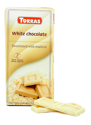 توراس لوح شوكولاتة بيضاء خالي من السكر, 75 غم