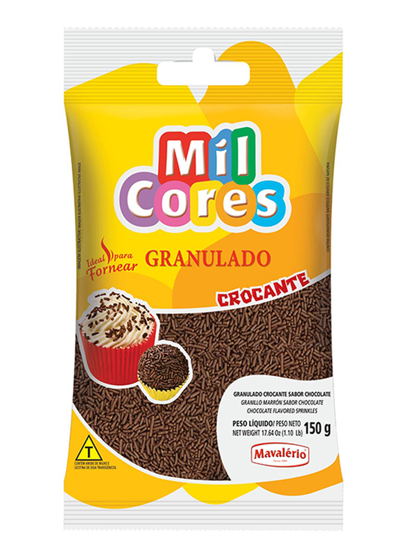 Mavalerio Mil Cores Chocolate Flavored Hard Sprinkles, 500g