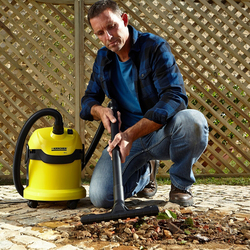 Karcher WD2 Wet & Dry Vacuum Cleaner, 12L, Yellow/Black