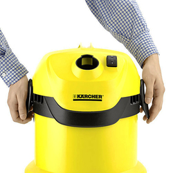 Karcher WD2 Wet & Dry Vacuum Cleaner, 12L, Yellow/Black