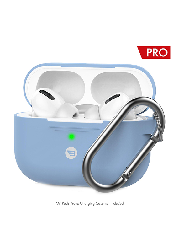 Baykron Silicone Case for Apple AirPods Pro with Metal Carabiner, PT-P1, Sky Blue