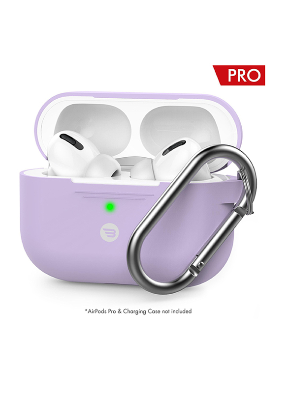 Baykron Silicone Case for Apple AirPods Pro with Metal Carabiner, PT-P1, Purple