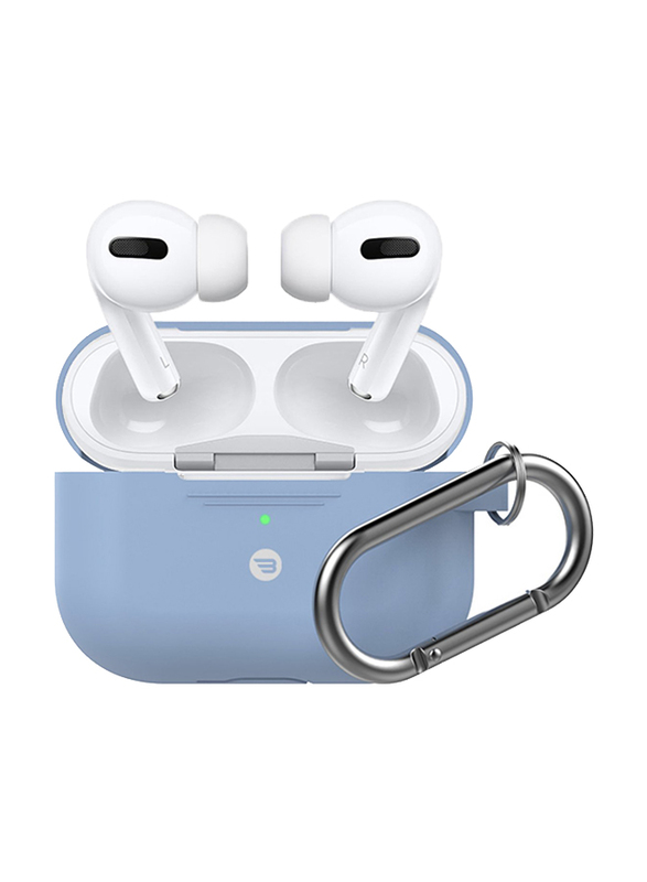 Baykron Silicone Case for Apple AirPods Pro with Metal Carabiner, PT-P1, Sky Blue