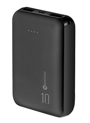Baykron 10000mAh BA-PB-BLK-100 Fast Charging Power Bank, with Dual 2.0A USB Output and Micro-USB Input, Black