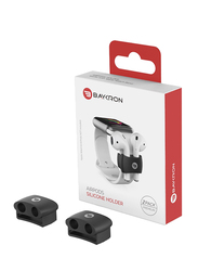 Baykron Silicon Holder for Apple AirPods, 2 Pieces, PT75-BLK, Black