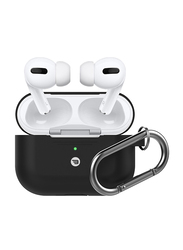 Baykron Silicone Case for Apple AirPods Pro with Metal Carabiner, PT-P1, Black