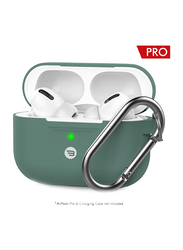 Baykron Silicone Case for Apple AirPods Pro with Metal Carabiner, PT-P1, Midnight Green