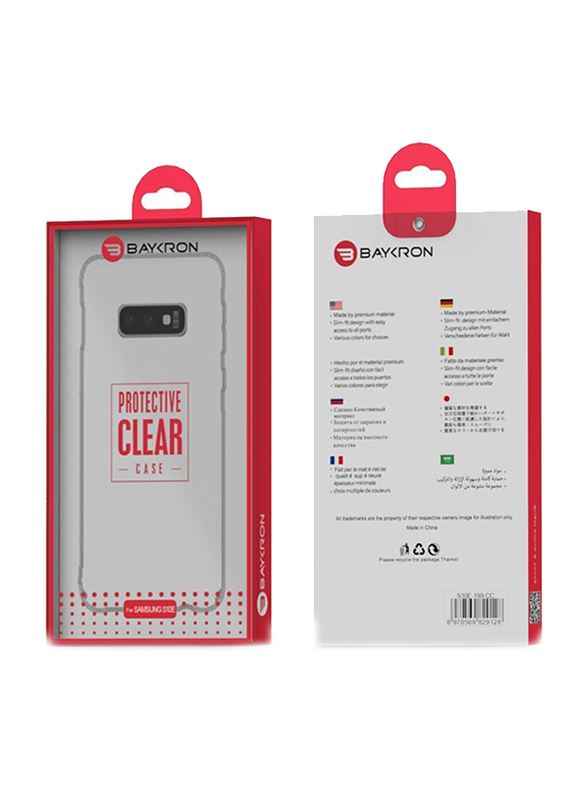 Baykron Samsung Galaxy S10E Protective Clear TPU Mobile Phone Case Cover, S10E-199-CC, Clear