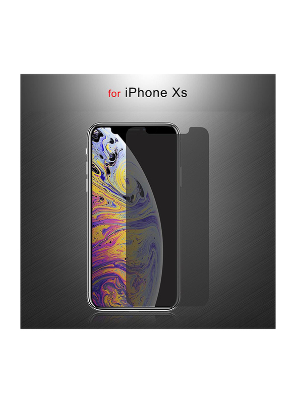 Baykron Apple iPhone XS Optimum Shield Privacy HD Tempered Glass Screen Protector, OT-IPX-P, Black