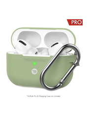 Baykron Silicone Case for Apple AirPods Pro with Metal Carabiner, PT-P1, Avocado Green