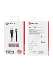 Baykron 1.2-Meter Optimum Connect Active Micro USB B Cable, High-Speed 2.4A USB A Male to Micro USB for USB Type-B Supported Devices, BA-MU-BLK1.2, Black