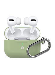 Baykron Silicone Case for Apple AirPods Pro with Metal Carabiner, PT-P1, Avocado Green