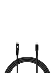 Baykron 2-Meter Optimum Active Lightning Braided Cable, High-Speed 3A USB A Male to Lightning for Apple Devices, BA-C2L-BLK2.0, Black