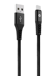 Baykron 3-Meter Optimum Connect Active USB Type-C Braided Cable, High-Speed 2.4A USB A Male to USB Type-C for USB Type-C Supported Devices, BA-TC-BLK3.0, Black