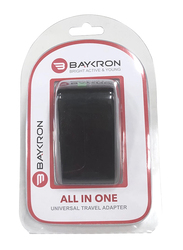 Baykron ITC001 Universal Travel Adapter, with Surge Protector, Black