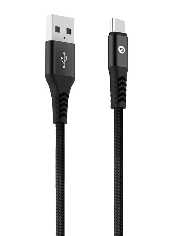 Baykron 1.2-Meter Optimum Connect Active USB Type-C Braided Cable, High-Speed 2.4A USB A Male to USB Type-C for USB Type-C Supported Devices, BA-TC-BLK1.2, Black