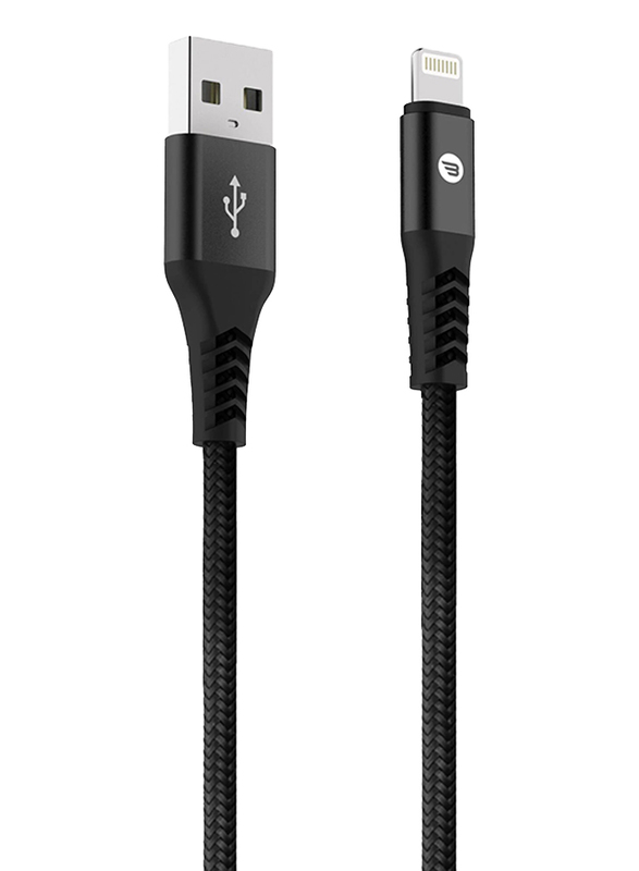 Baykron 3-Meter Optimum Connect Active Lightning Braided Cable, High-Speed 2.4A USB A Male to Lightning for Apple Devices, BA-LI-BLK3.0, Black