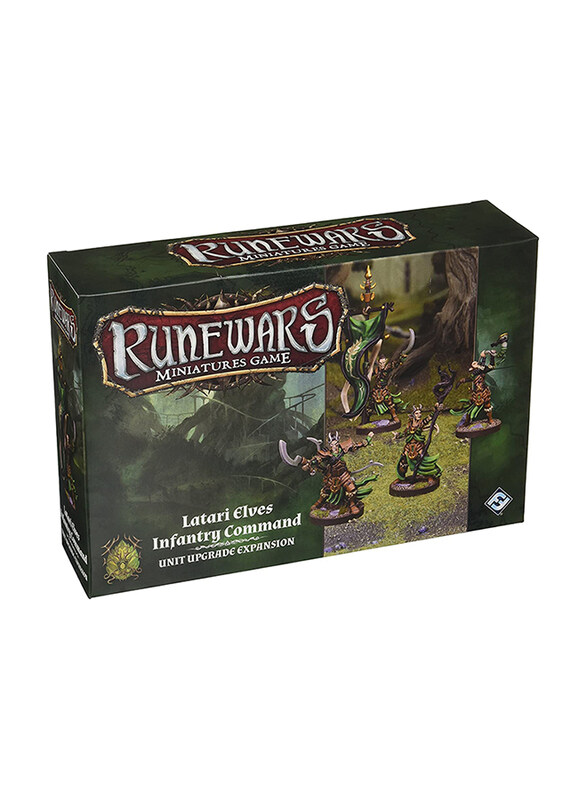 

Fantasy Flight Games Runewars Minis Latari Elves Infantry Command Miniature Game, 13+ Years