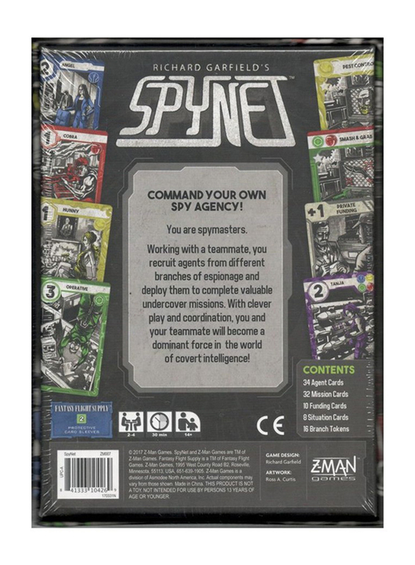 Z-Man Games SpyNet Card Game