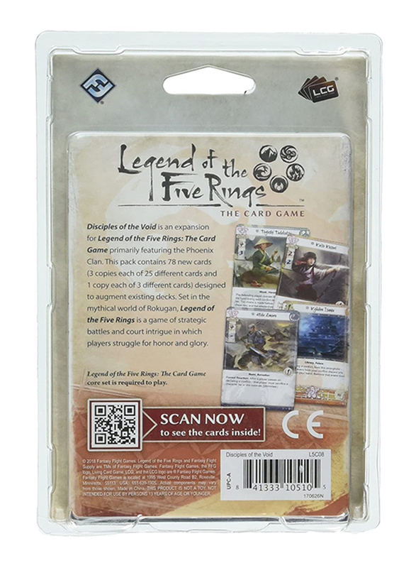 Fantasy Flight Games Legend of the Five Rings LCG Pack 07: Disciples of the Void Card Game, 14+ Years