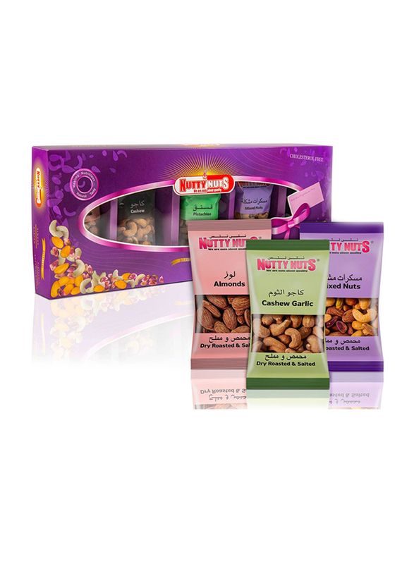 Nutty Nuts Gift Box Nuts, 5 Pieces x 80g
