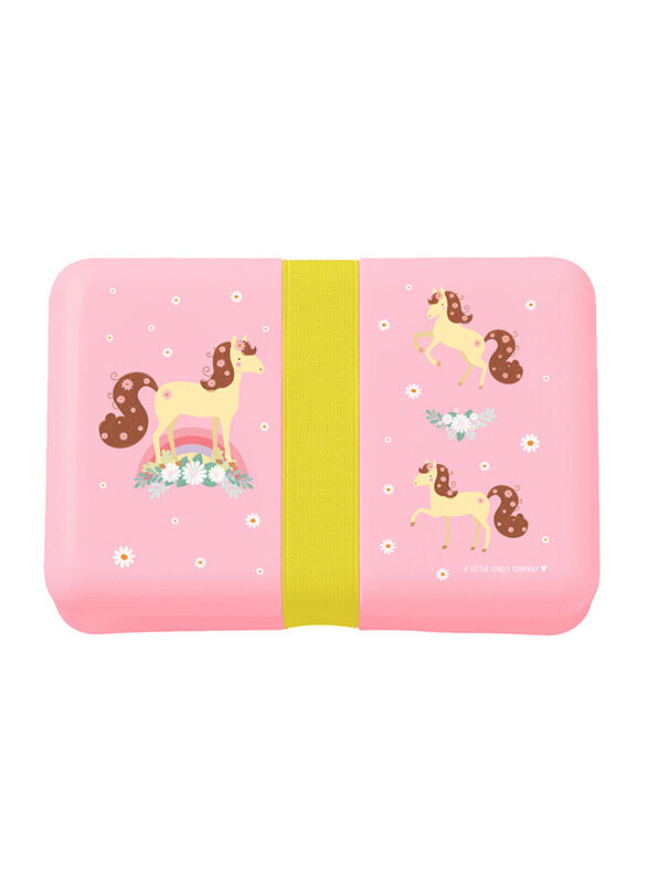 

A Little Lovely Company Horse PP Plastic Lunch Box, 850ml, Pink