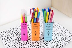 OMY Felt Pen, 16 Piece, Neon Multicolour