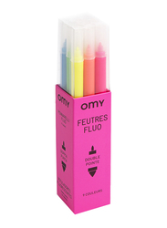 أومي قلم لباد، 12 قطعة، ألوان فاقعة متعددة