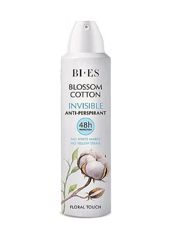 Bi-es Anti-Perspirant 48h Blossom Cotton Deodorant Spray for Women, 150 ml