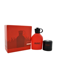Hugo Boss 2-Piece Red Gift Set for Men, EDT 125ml, Portable Speaker