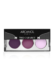 Arcancil Trio Cabaret Eyeshadow, 005 Violet Cabaret, Multicolour