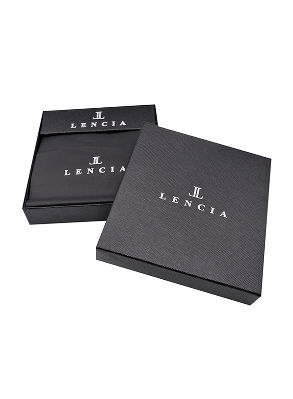 Lencia Leather Bi-Fold Wallet for Men, LMW-16001, Black